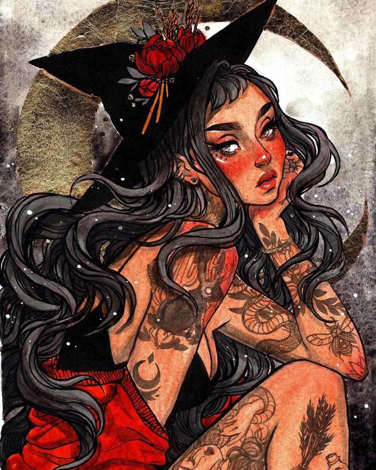 Красивая брюнетка ведьма33