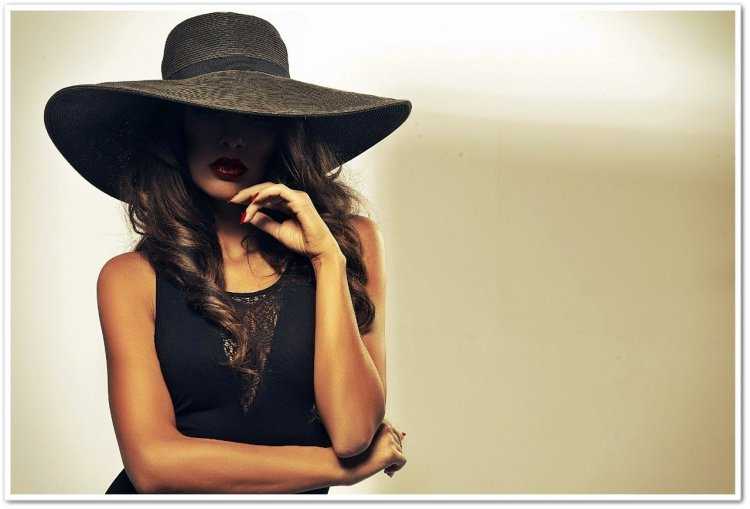 Красивые девушки брюнетки в шляпе1