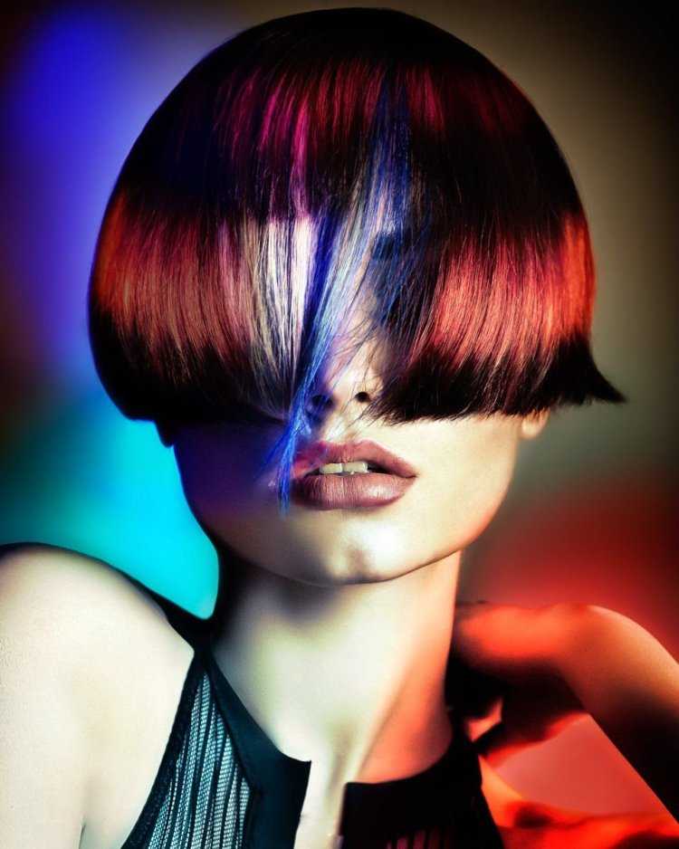 Креативное окрашивание на длинные волосы брюнетки63