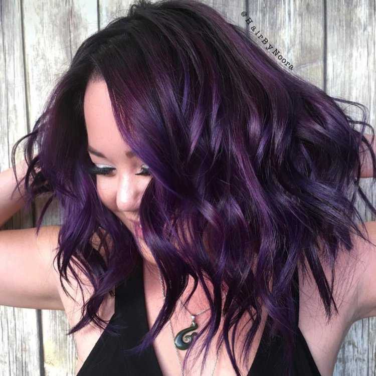 Фиолетовые пряди