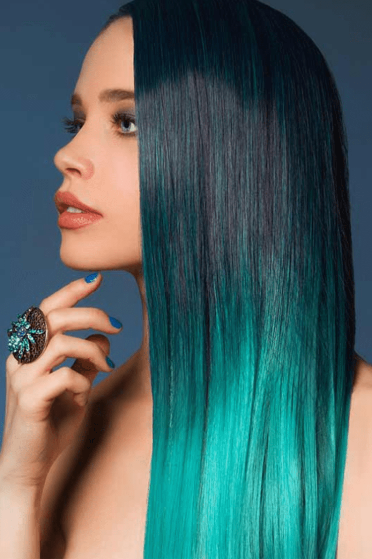 Креативное окрашивание на длинные волосы