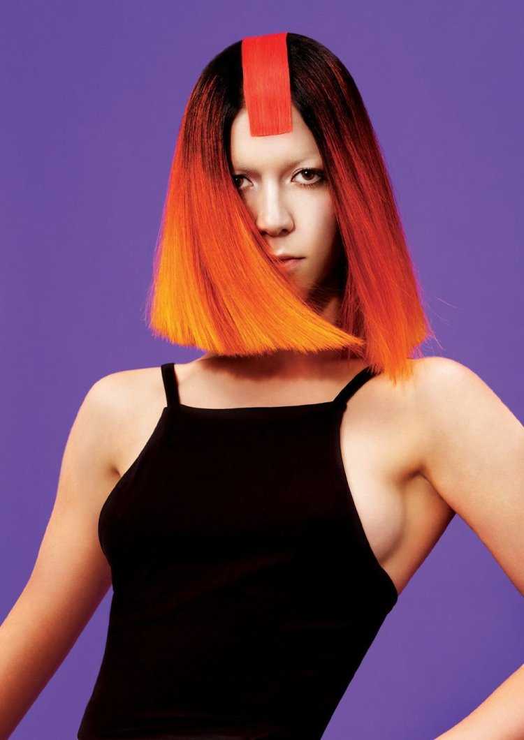 Креативное окрашивание на длинные волосы