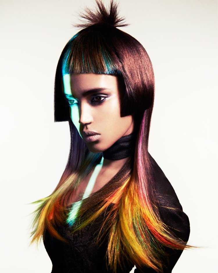 Необычные стрижки на длинные волосы