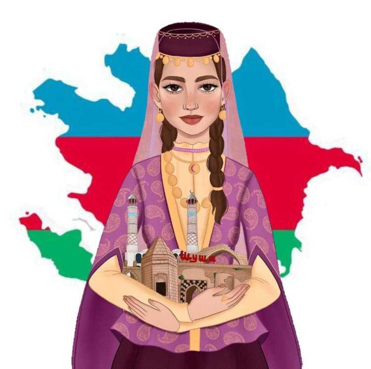 Азербайджанка иллюстрация