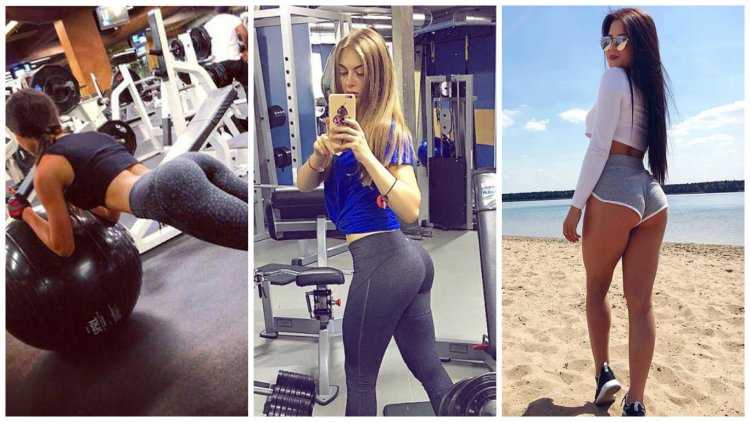 Ягодицы девушек до и после спорта