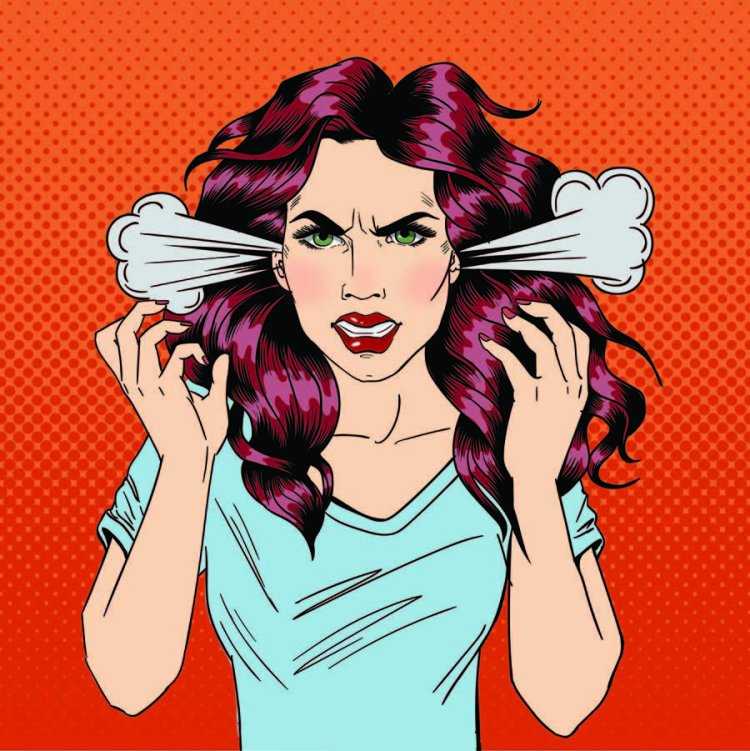 Злая женщина поп арт
