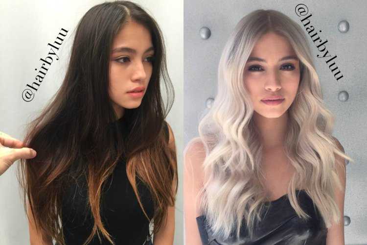 Из темного в блонд