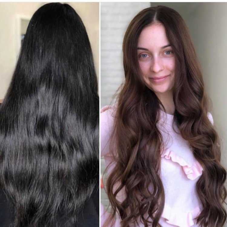 Осветление чёрных волос