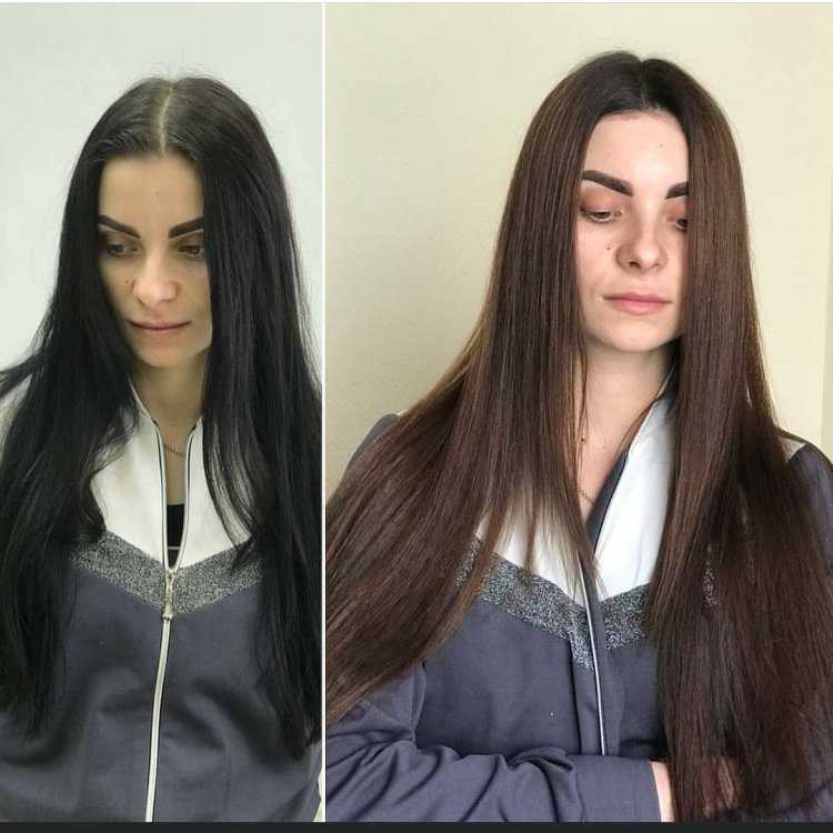 Обесвечивание чёрных волос