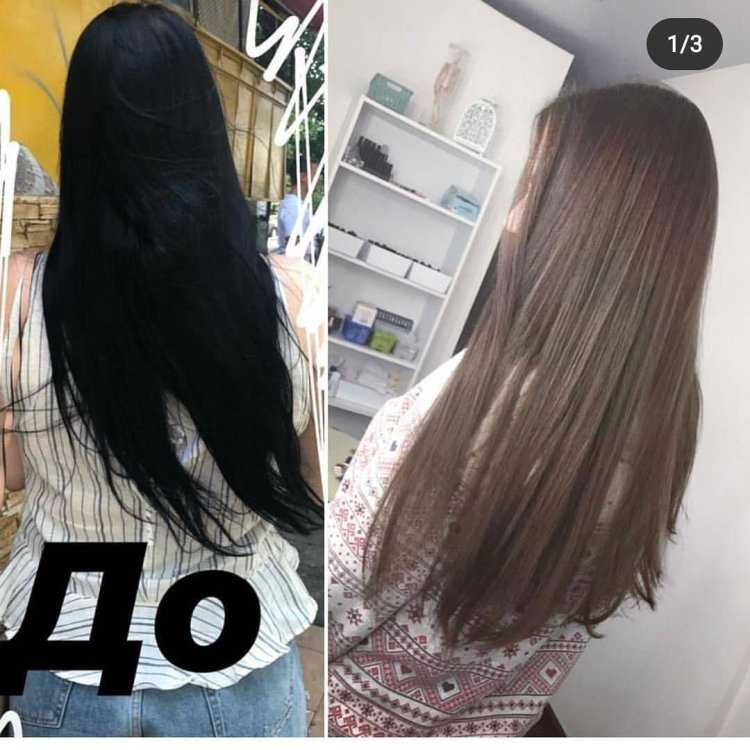 Обесцвечивание брюнетки49