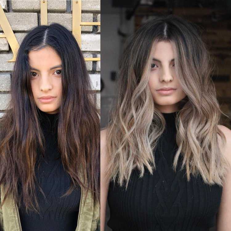 Осветлить черные волосы