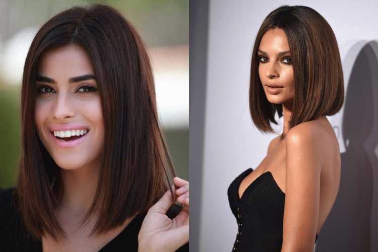 Образ брюнетки с прямыми волосами23