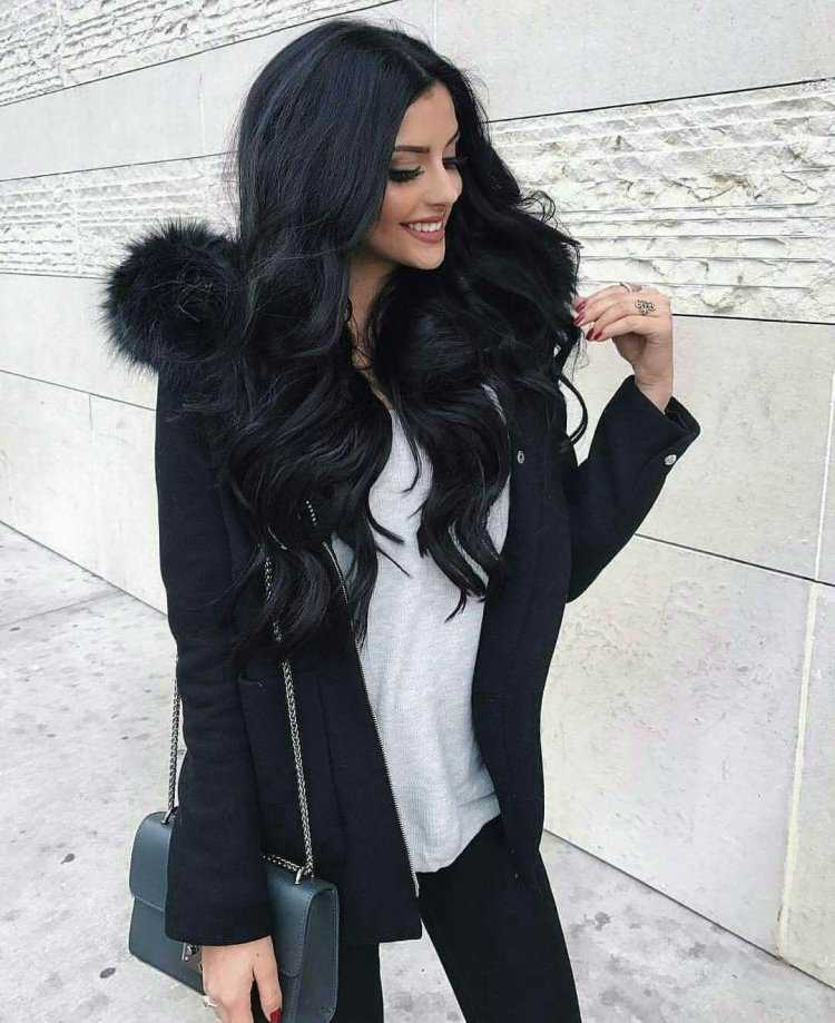 Роскошные черные волосы