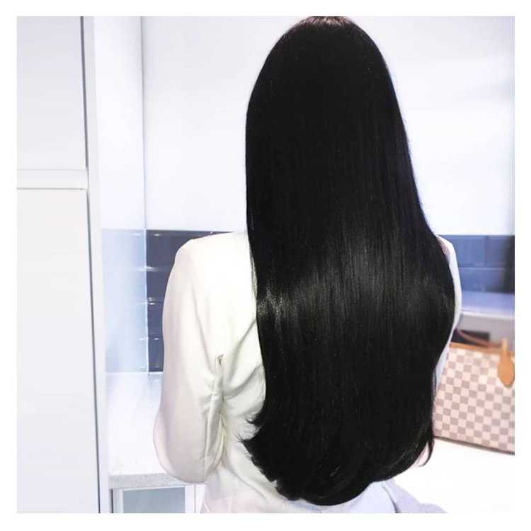 Густые черные волосы