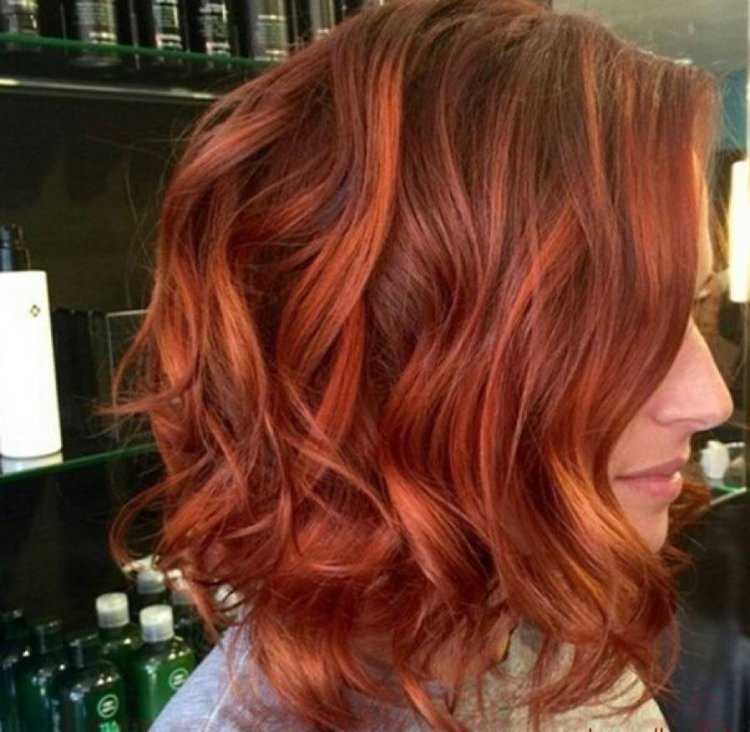 Каскад + медный балаяж