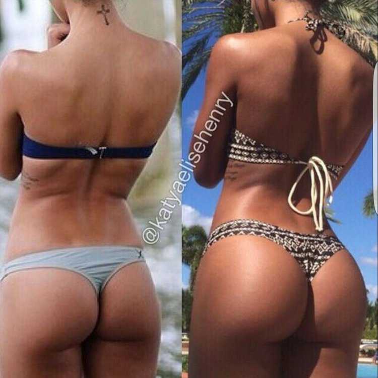 Накаченные плоские ягодицы