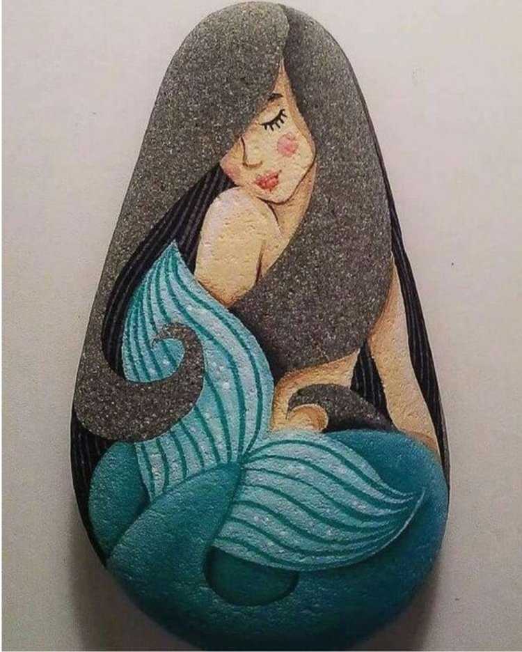 Роспись камней лица