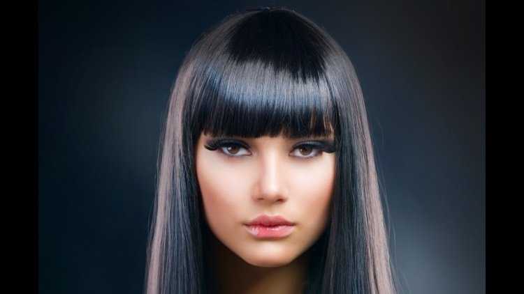 Густая прямая челка