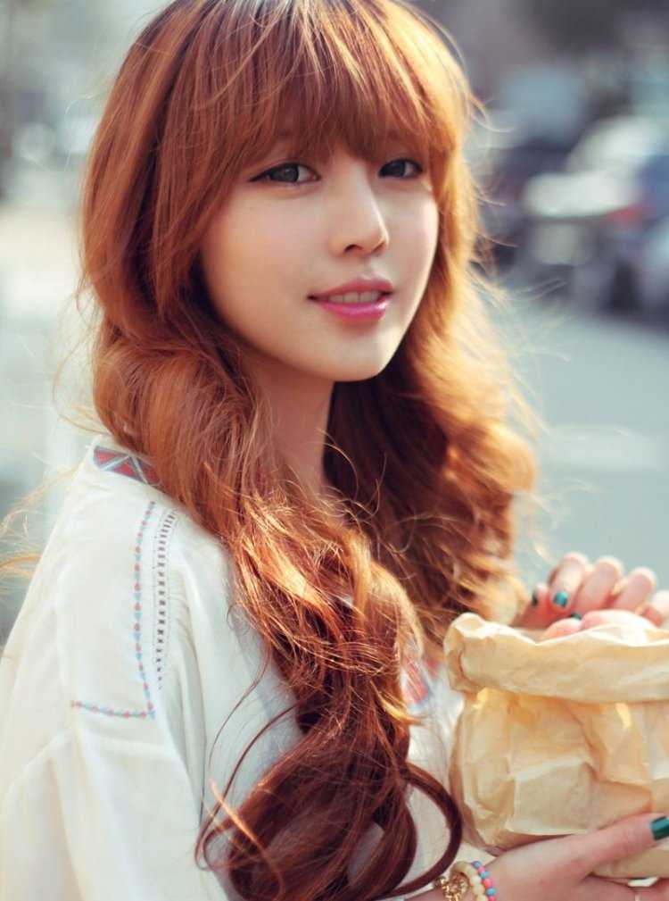 Рыжеволосая кореянка ulzzang