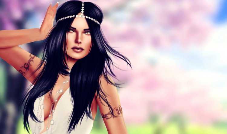 Мультяшка девушка брюнетка