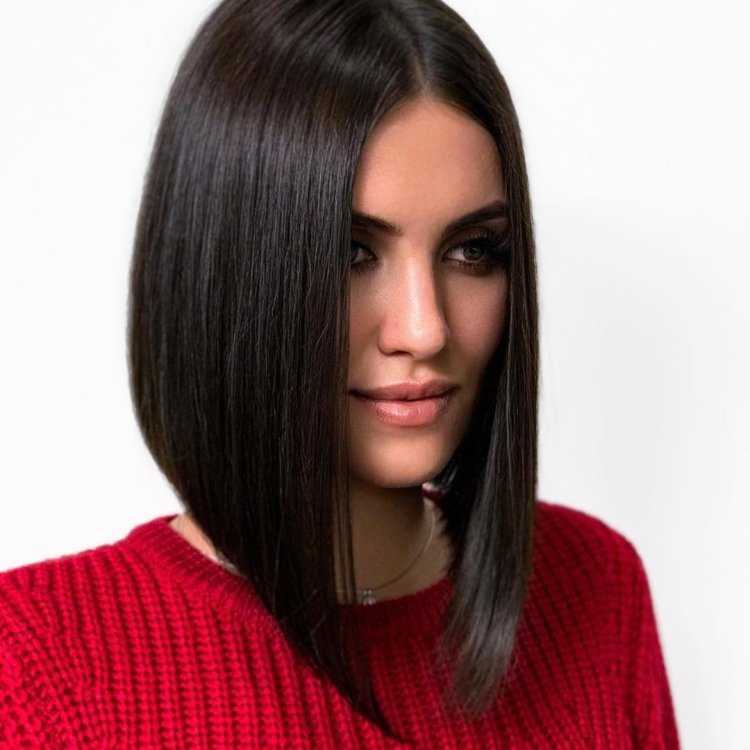 Стрижка на удлинение брюнетки54