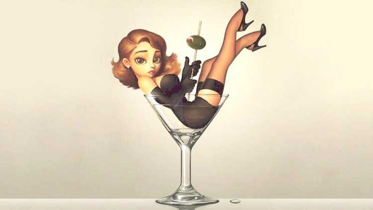 Девушка в рюмке