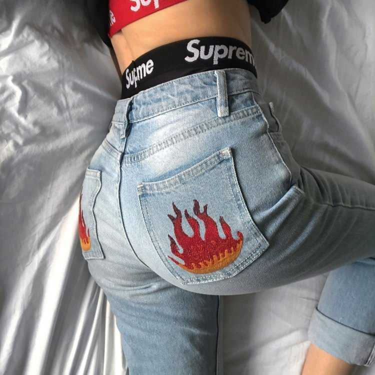 Сохраненки поп в джинсах