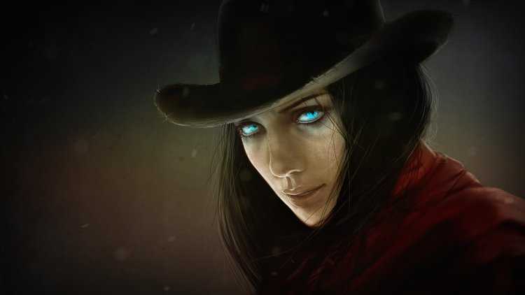 Загадочная брюнетка арты