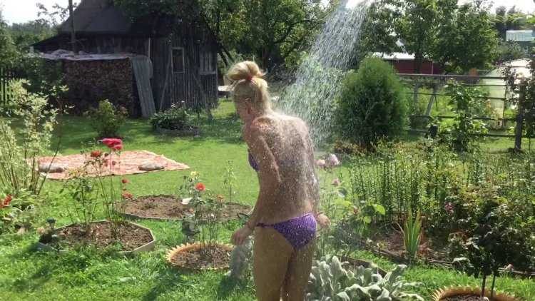 Женщины на даче летом