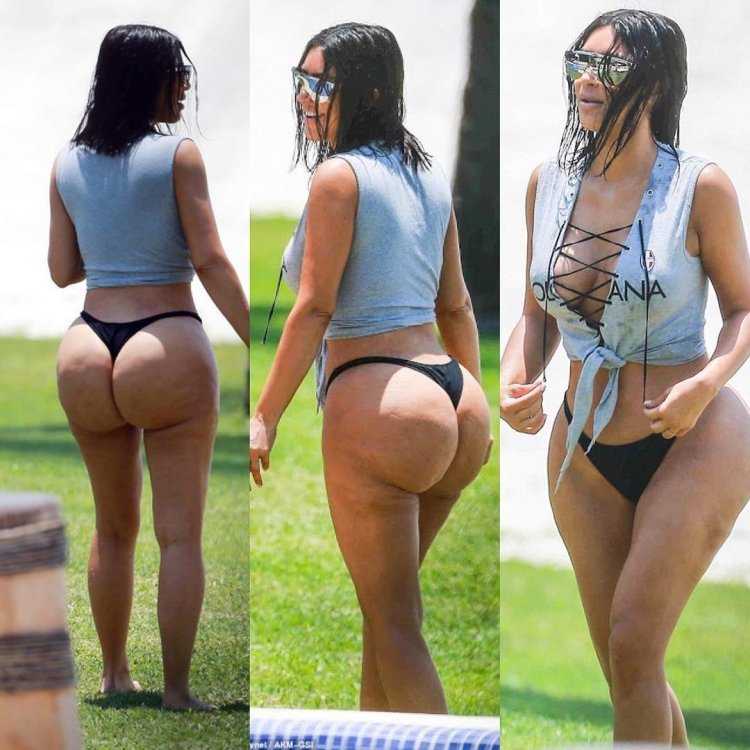 Ким Кардашьян попа в реальности