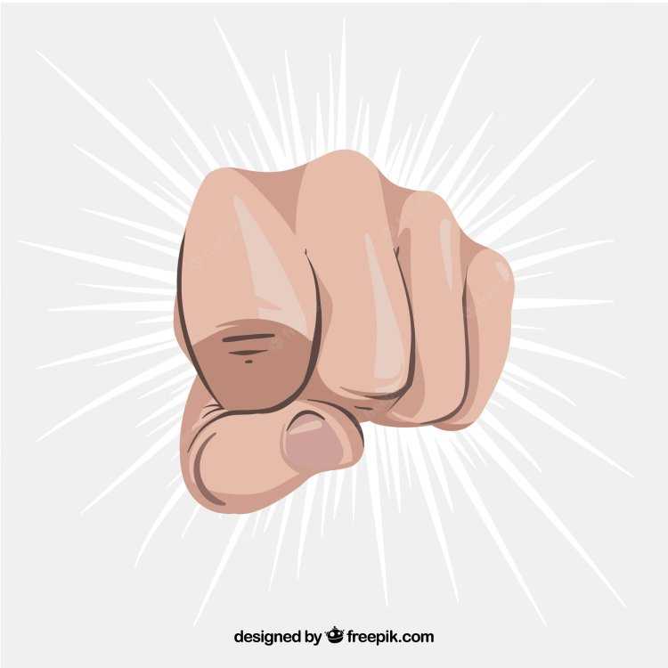 Мультяшная рука в кулаке