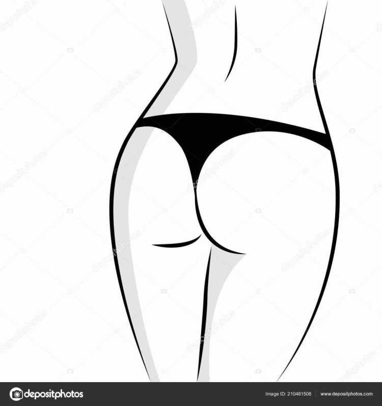 Рисование женские ягодицы