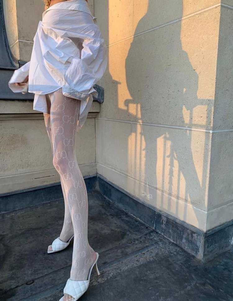 Колготки гуччи белые