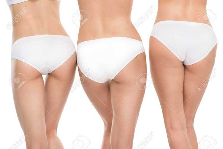 Группа девушек в белых трусах