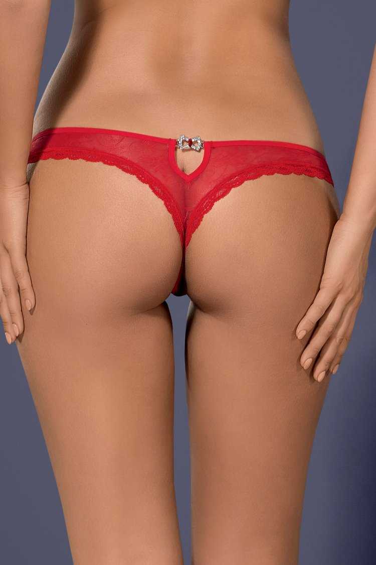 Попка в красных стрингах