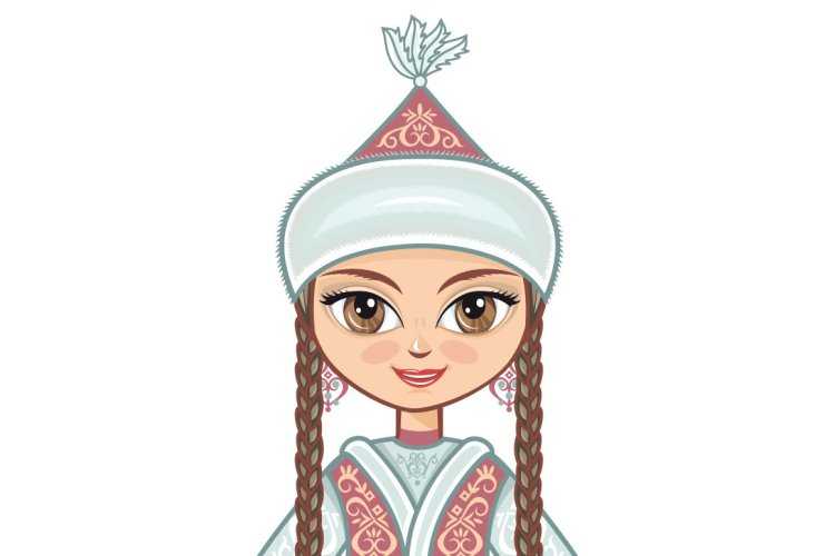 Казашка рисунок