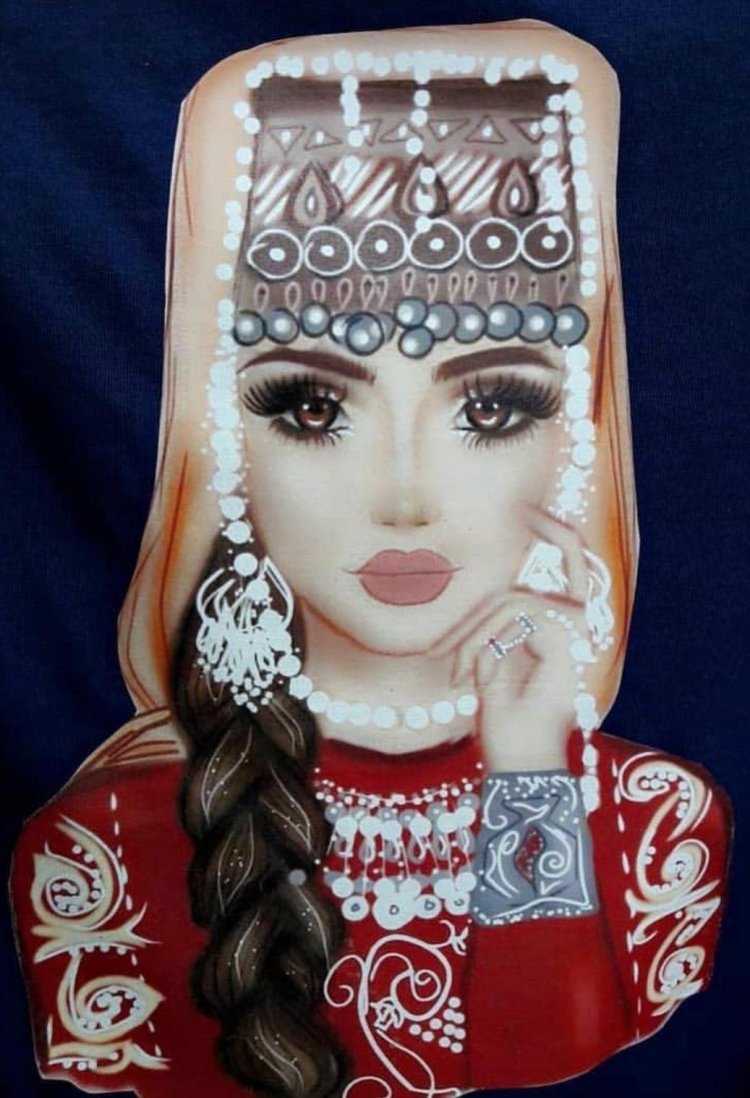 Армянская девушка рисунок