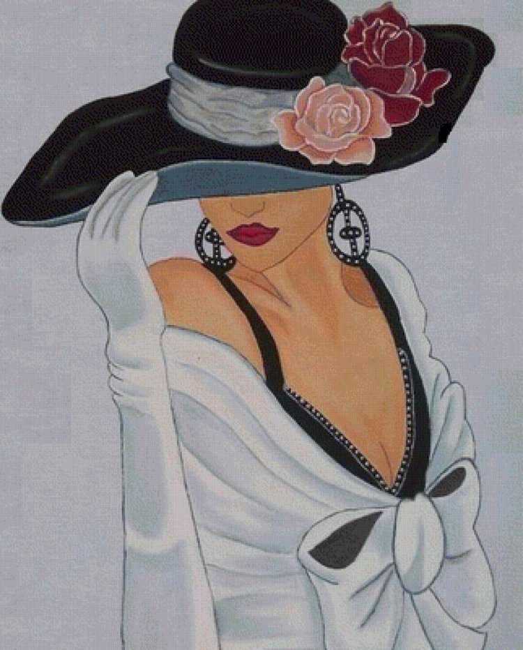 Брюнетка девушка в шляпе39