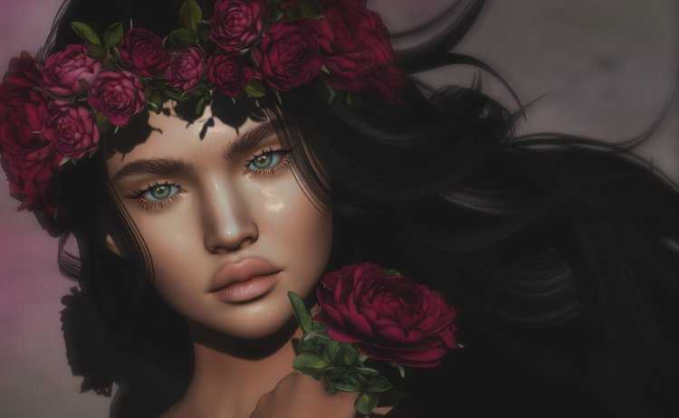 Девушка с цветами рисунок