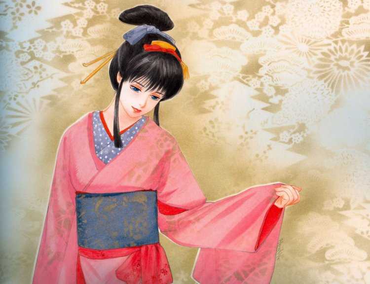 Кимоно самурая эпоха Эдо