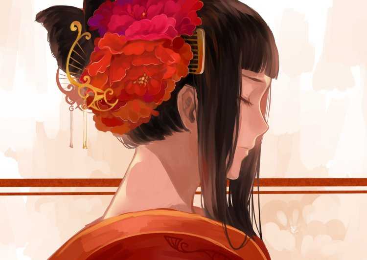 Китайские прически арт