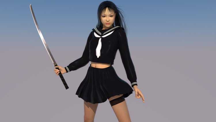 Мелани Джарнсон катана