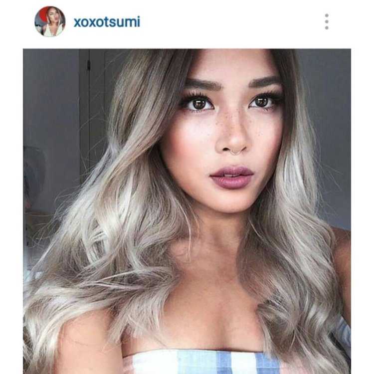 Блонд оттенки азиатки