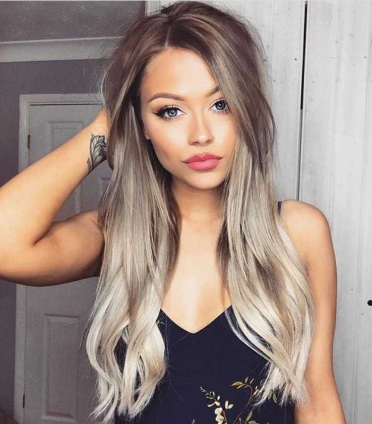 Пепельный блонд на азиатках