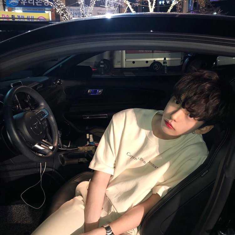Корейские парни в машине
