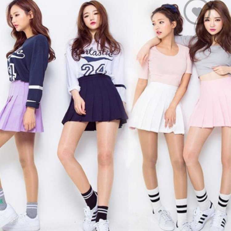 Корейские женские группы в юбках