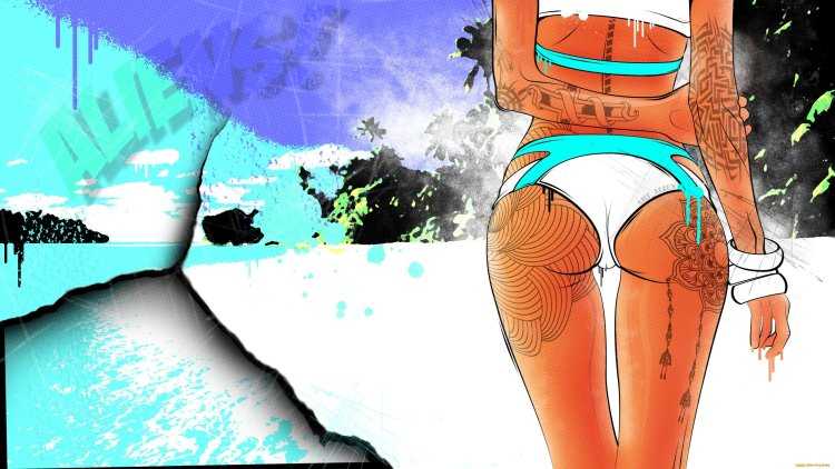 Нарисованные попки