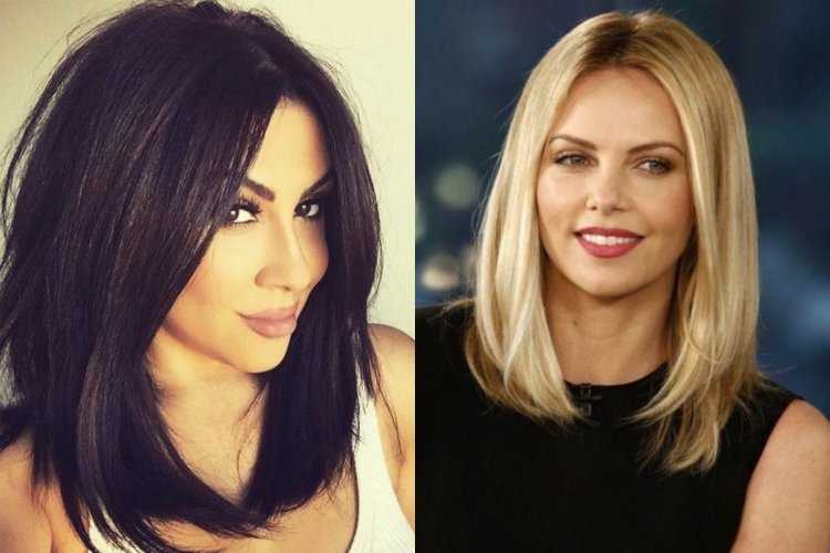 Каре на длинные волосы без челки