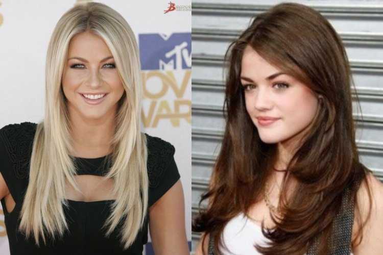 Стрижка Каскад у лица на длинные волосы