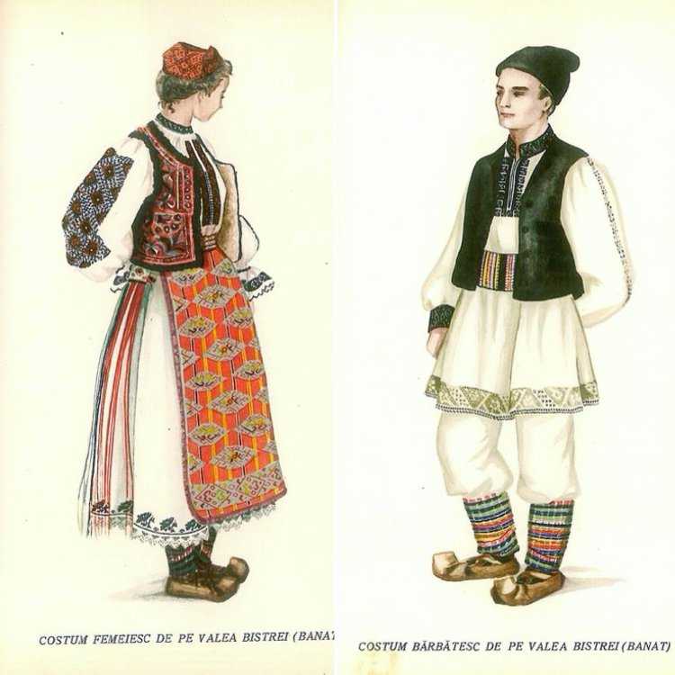 Румынский национальный костюм женский и мужской